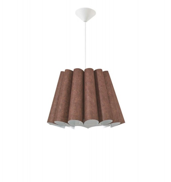 LAMPEX pendant lamp Genua Z2 brown PVC / PVC shade 80 x 45 cm
