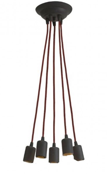 LAMPEX pendant lamp Contemporary 5 metal / glass 80 x 38 cm