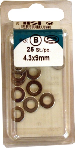 U washers galvanized 4.3x9mm
