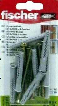 Universal Plug UX 6 x 50 R screws