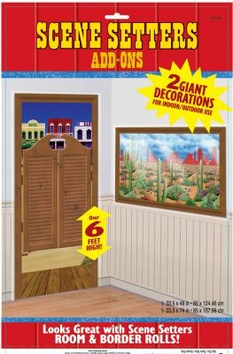 Dekokulisse scene setter...Wild West...Swing door