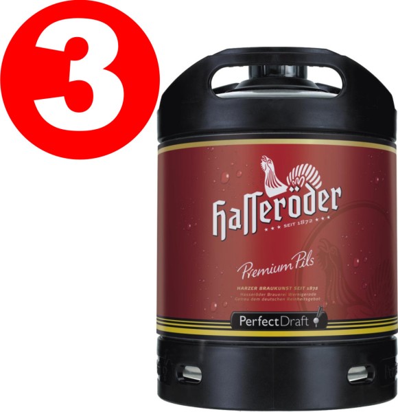 Hasseroeder beer Perfect Draft Permium Pils 6 liter keg 4.9% vol.