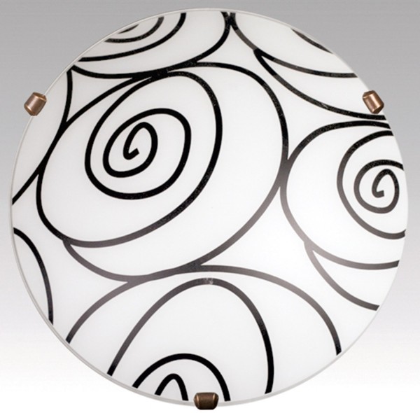 LAMPEX ceiling Helix P1 white metal / glass 7 x 30 cm
