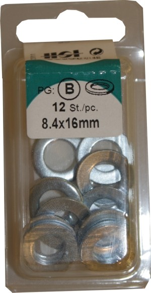 U 8, 4x16mm discs bright zinc-plated