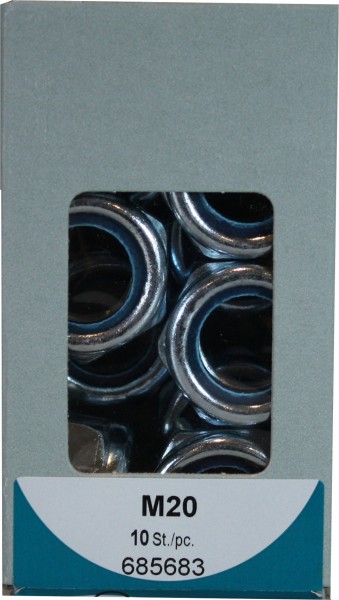 Hexagonal nuts selbstsich.nd M20