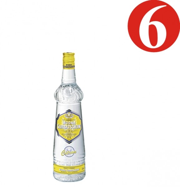 6x Gorbachev vodka 37,5% vol. Citron