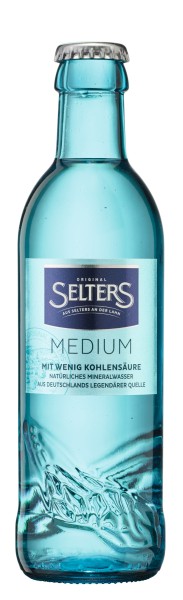 24 x Selters Medium 0.25 l catering glass bottles in original box, reusable deposit