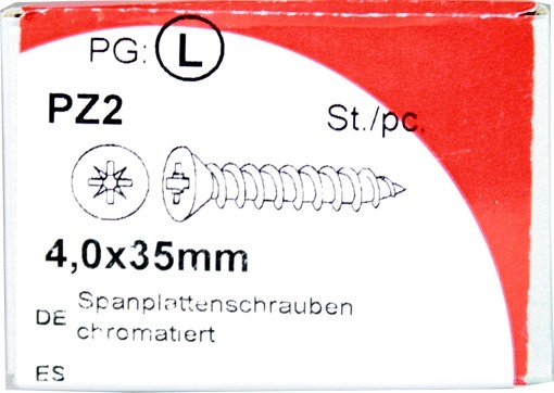 Pozidrive chipboard screws