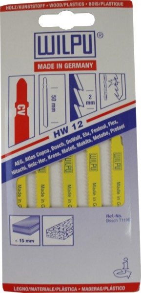 Jigsaw blades No. 12 A. hw 5 PCs.