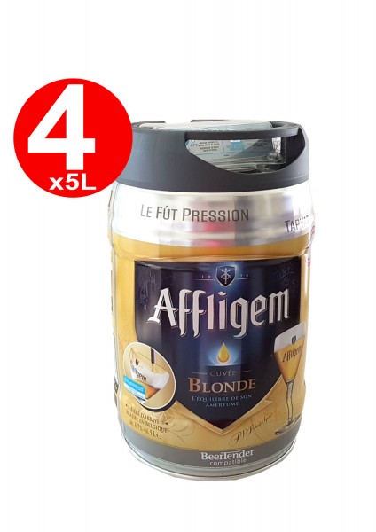 4 x Affligem blonde keg 5-liter drum incl. Spigot 6.8% vol.