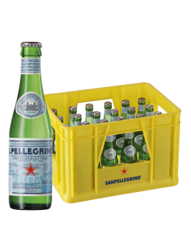 24 x S.Pellegrina mineral water 0.25 l glass bottle in original box returnable deposit