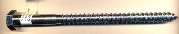 Galvanized lag bolts 12x180 mm