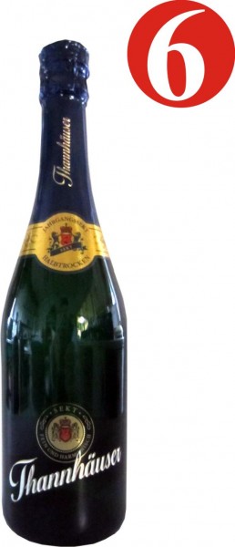 6x TannhÃ¤user vintage sparkling semi-dry 0.75L 11% vol.