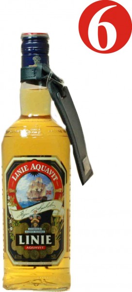 6x Line aquavit 41.5% vol.