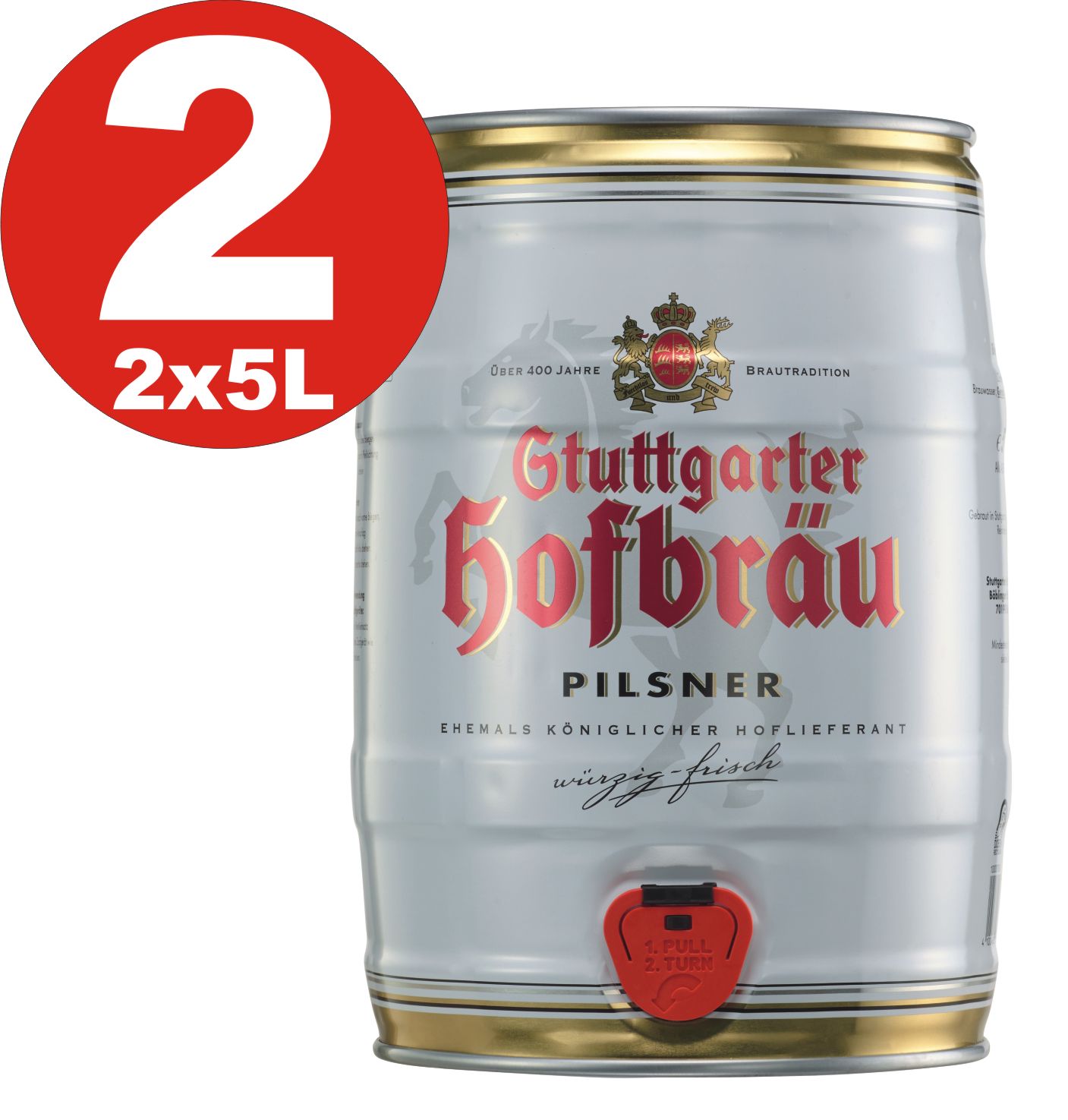 2 x Stuttgarter Hofbräu Pilsner 5 L keg party 4.9% vol. | my-food ...