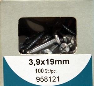 Liko 3, 9x19mm galvanized sheet metal screws