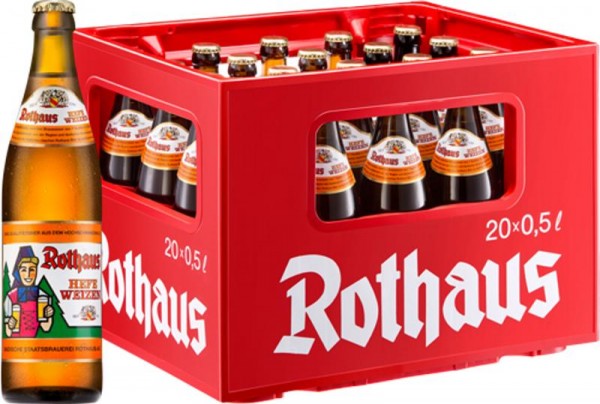 20 x Rothaus Hefeweizen 0.5 L 5.4% vol. bottle carton