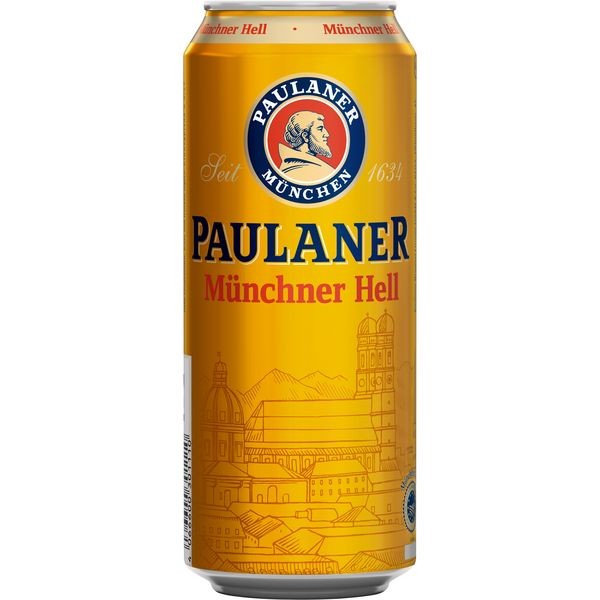 24 x Paulaner Münchner Hell 0.5L cans 4.9% vol ONEWAY