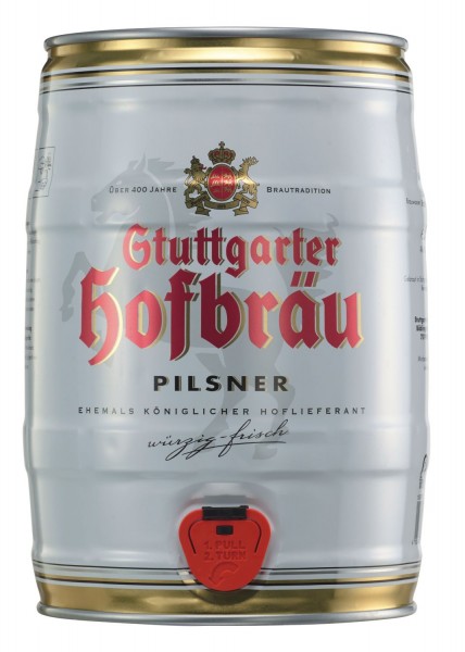 Stuttgarter Hofbraeu Pilsner 5 L keg party 4.9% vol.