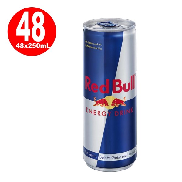 2 x Red Bull Energy Drink 24 x 250 ml = 48 cans_ ONE-WAY