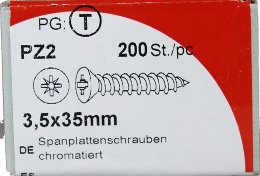 Pozidrive chipboard screws