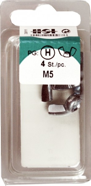 DIN galvanized wing nuts M5 315