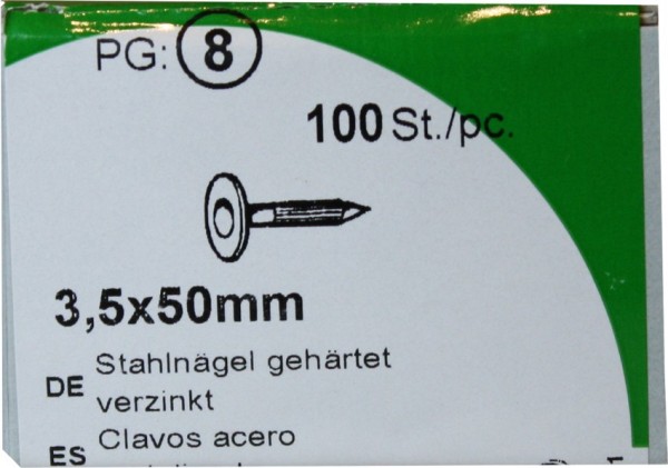 3, 5X50mm galvanized steel nails