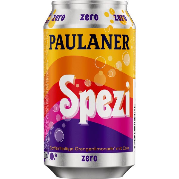 24 x Paulaner Spezi Zero 0.33L can disposable deposit