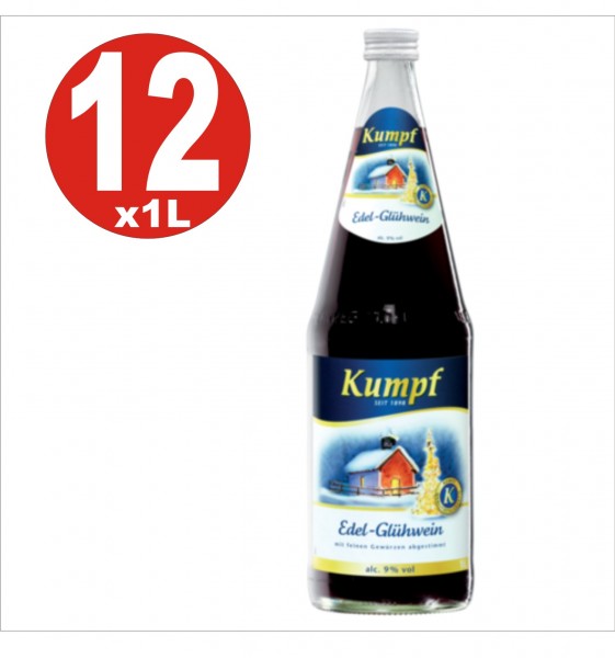 12 x Kumpf Edel Gluehwein mulled wine 9% vol. alc. alcoholic hot drink
