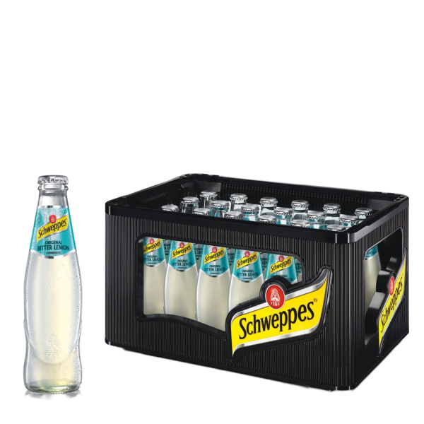 24 x Schweppes Original Bitterlemon glass bottle L Original box