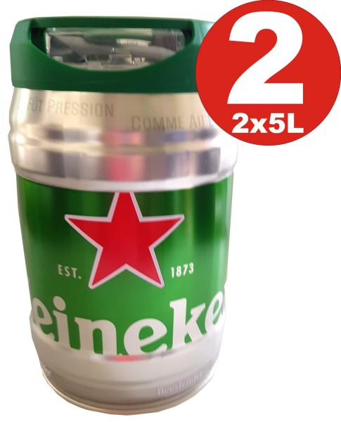 2 x Heineken beer barrel 5L DraughtKeg 5% vol.