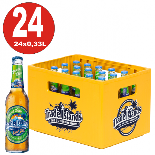 24 x Trade Islands Lemon Lime Premium Ice Tea 0.33L glass bottle in original box MULTIWAY