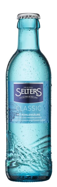 24 x Selters Classic 0.25 l glass bottles in the original returnable box