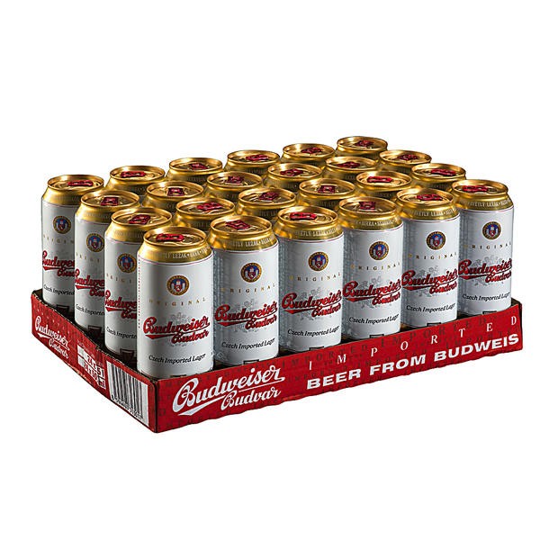 2 x Budweiser Budvar 24 x 0.5L = 48 cans 5.0% vol. ONE WAY