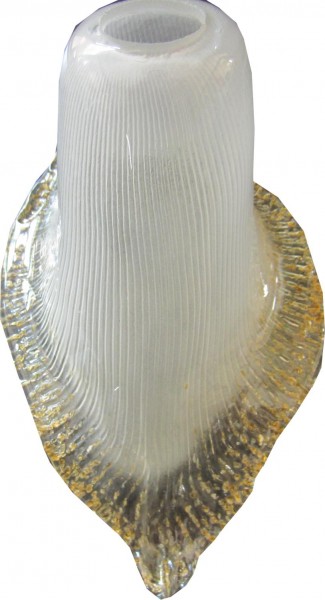 Replacement glass for lamp Floor lamp Shape Milky Glass Gold colored rand