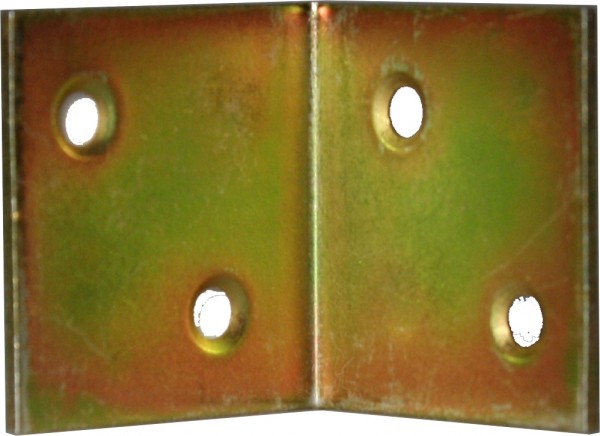 Wide angle 40x40x40x2mm bright zinc-plated