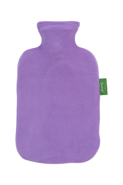 fashy 67405_25 hot water bottle with fleece cover brown 2 litres