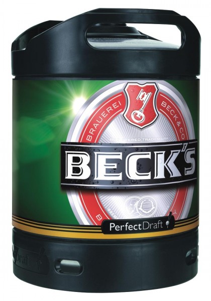 4x Beck's Pils keg Perfect Draft 6 liter barrel 4.9% vol