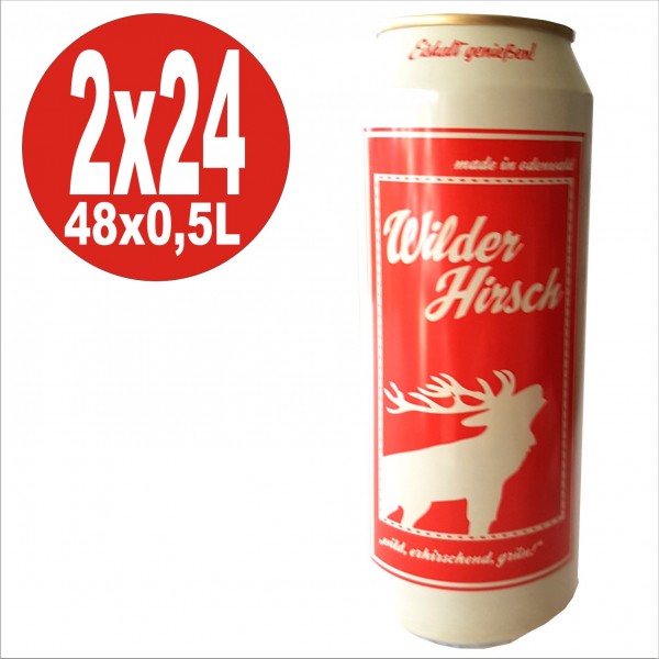 2x24 cans 0.5L wild deer green cider mix drink, apple, passion fruit, lemon 2.9% vol.Alc.