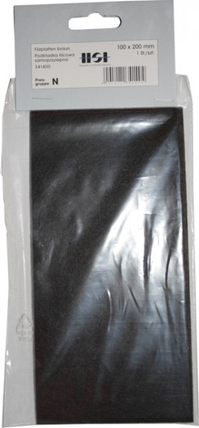 Felt plates self-adhesive 100x200mm